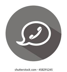 Speech bubbles  icon. Flat design.