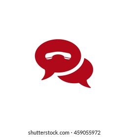 Speech bubbles Icon, flat design style