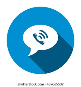 Speech bubbles Icon, flat design style