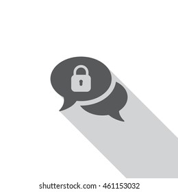 Speech bubbles Icon, flat design style