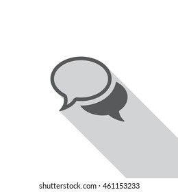 Speech bubbles Icon, flat design style