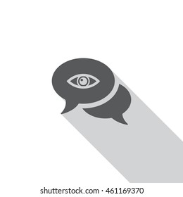 Speech bubbles Icon, flat design style