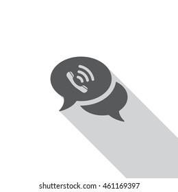 Speech bubbles Icon, flat design style