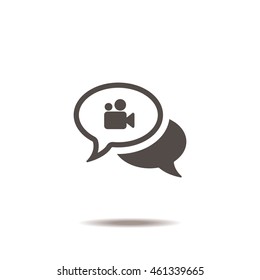 Speech bubbles Icon, flat design style