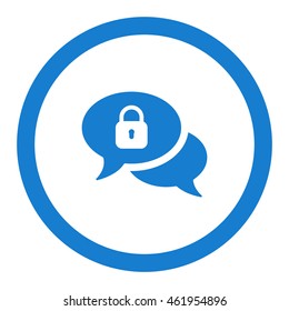Speech bubbles Icon, flat design style