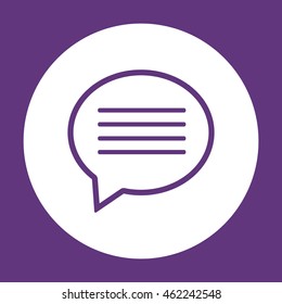 Speech bubbles  icon. Flat design.