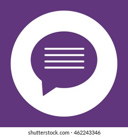 Speech bubbles  icon. Flat design.
