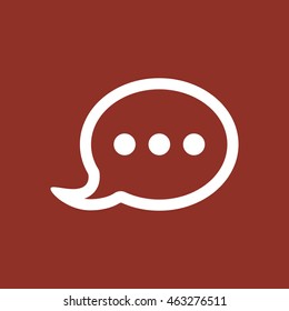 Speech bubbles  icon. Flat design.