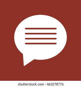 Speech bubbles  icon. Flat design.