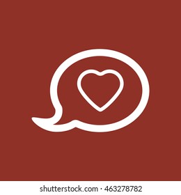 Speech bubbles  icon. Flat design.