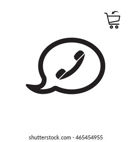 Speech bubbles  icon. Flat design.