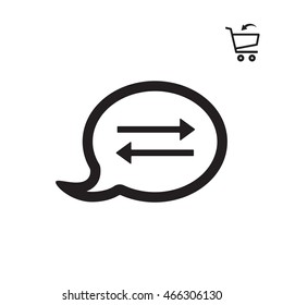 Speech bubbles  icon. Flat design.