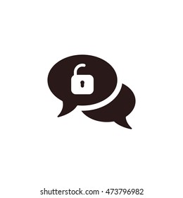 Speech bubbles Icon, flat design style