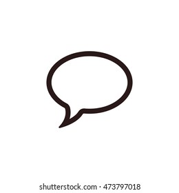 Speech bubbles Icon, flat design style