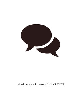 Speech bubbles Icon, flat design style