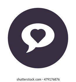 Speech bubbles Icon, flat design style