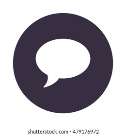 Speech bubbles Icon, flat design style