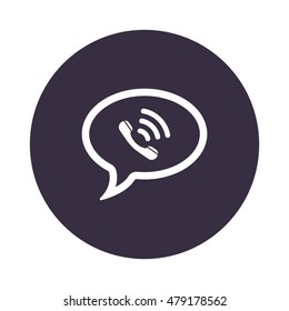 Speech bubbles Icon, flat design style