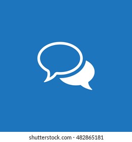 Speech bubbles Icon, flat design style