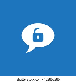 Speech bubbles Icon, flat design style