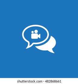 Speech bubbles Icon, flat design style