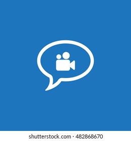 Speech bubbles Icon, flat design style