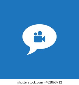 Speech bubbles Icon, flat design style