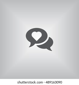 Speech bubbles Icon, flat design style