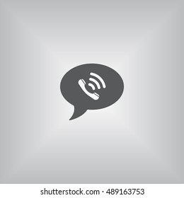 Speech bubbles Icon, flat design style