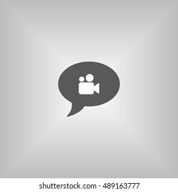 Speech bubbles Icon, flat design style