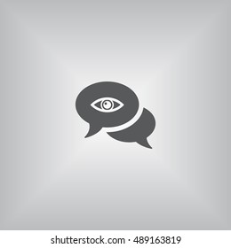 Speech bubbles Icon, flat design style