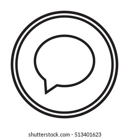 Speech bubbles  icon Flat design..