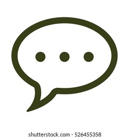 Speech bubbles Icon, flat design style
