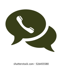 Speech bubbles Icon, flat design style