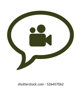 Speech bubbles Icon, flat design style