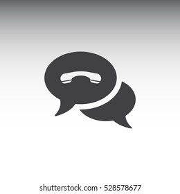 Speech bubbles Icon, flat design style