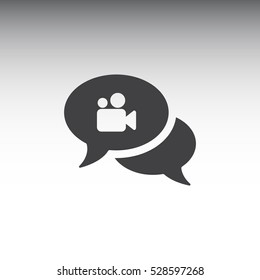 Speech bubbles Icon, flat design style