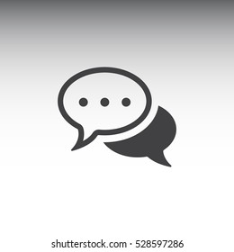 Speech bubbles Icon, flat design style