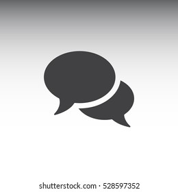 Speech bubbles Icon, flat design style