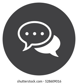 Speech bubbles Icon, flat design style