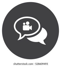 Speech bubbles Icon, flat design style