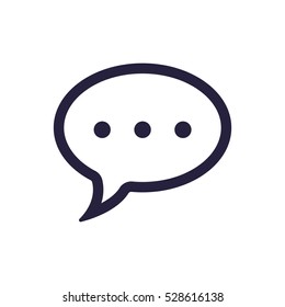 Speech bubbles Icon, flat design style