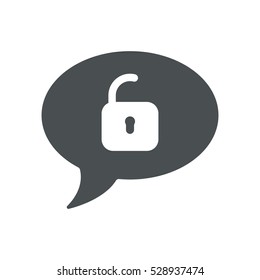Speech bubbles Icon, flat design style