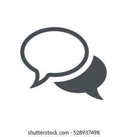 Speech bubbles Icon, flat design style - Shutterstock ID 528937498