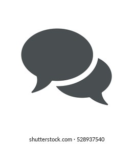 Speech bubbles Icon, flat design style - Shutterstock ID 528937540