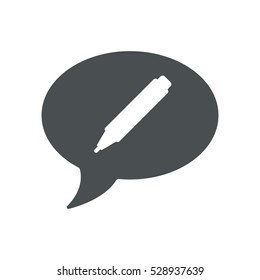 Speech bubbles Icon, flat design style