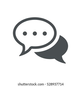 Speech bubbles Icon, flat design style