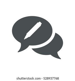 Speech bubbles Icon, flat design style