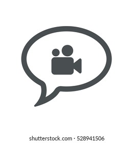 Speech bubbles Icon, flat design style