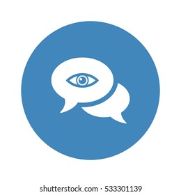 Speech bubbles Icon, flat design style